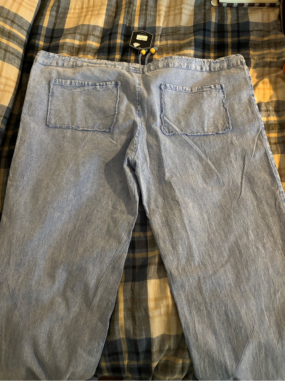 Light Blue Women’s Linen Pants- Casual Relaxed Fit